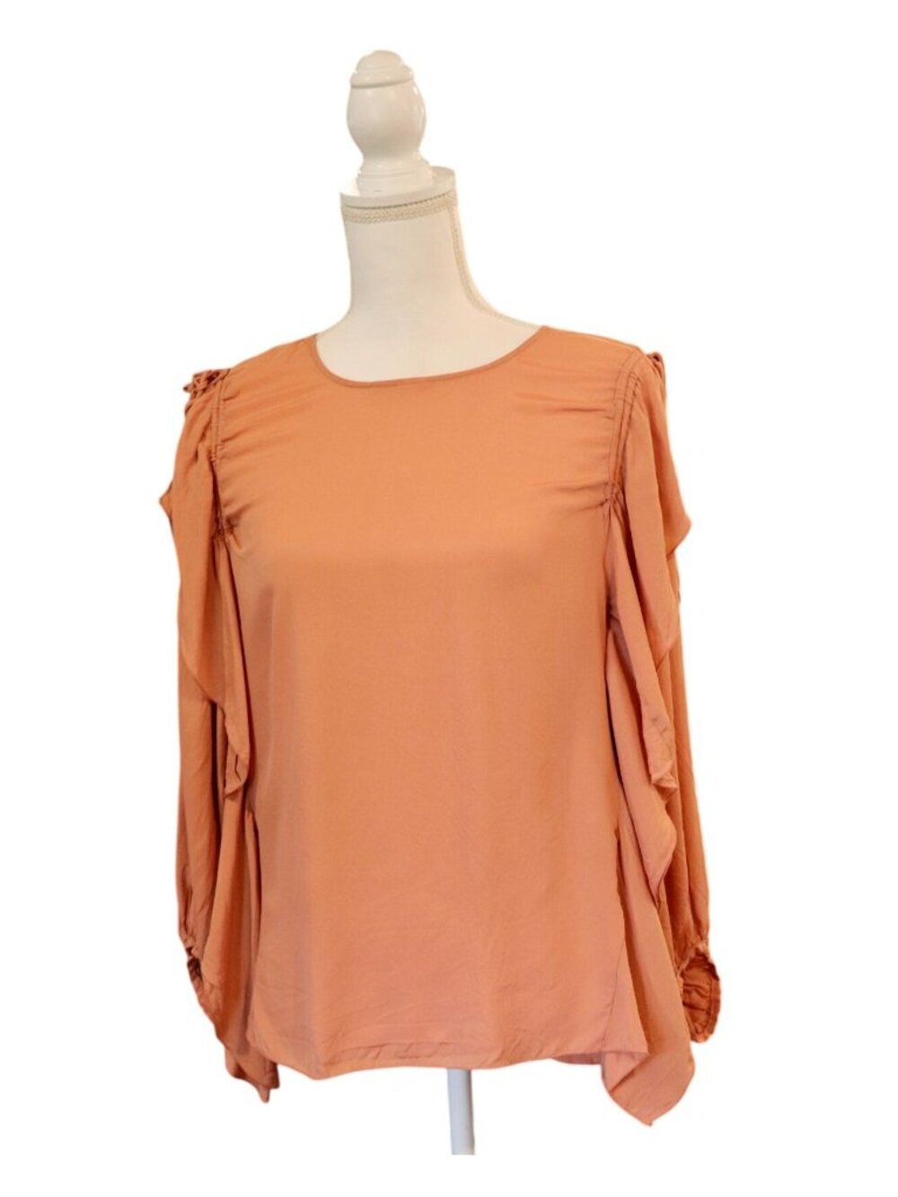 See by Chloe Balloon Sleeve Top (Past Rose) Women's Blouse, Size 2